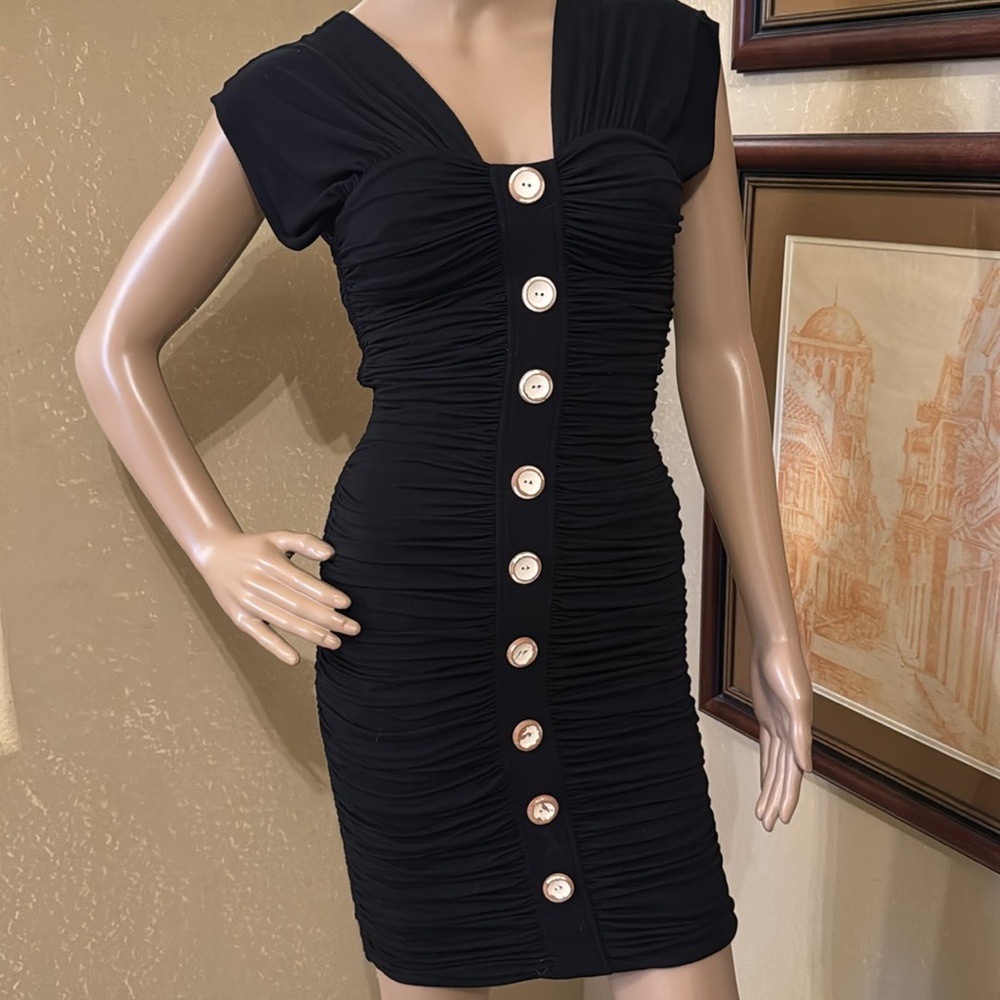 Anthropologie Plenty by Tracy Reese Marilyn Monroe Black Dress sz S - Picture 3 of 11